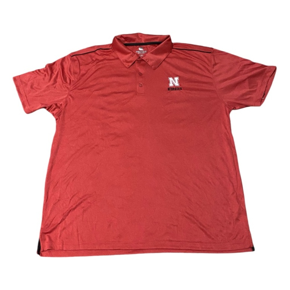 Colosseum NCAA Nebraska Cornhuskers Short Sleeve Polo Shirt Men's  Size XXL